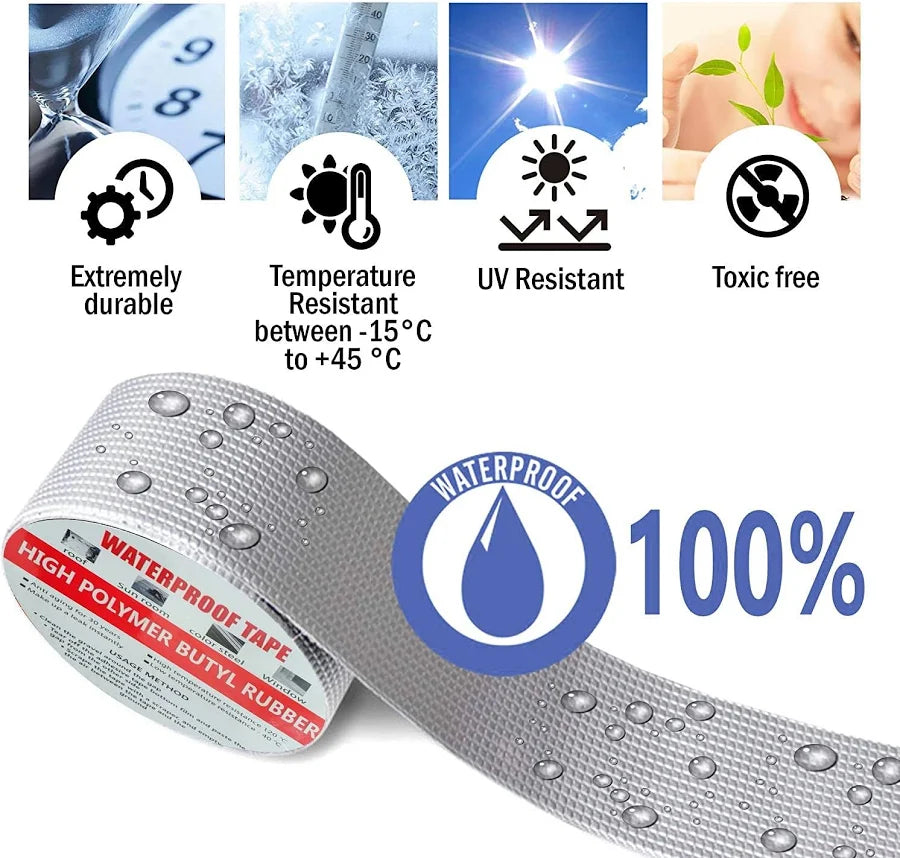 🌦️ StopLluvia Max™ – Sella hoy, olvídate de las goteras todo el invierno (20cm X 5m)⛈️☔